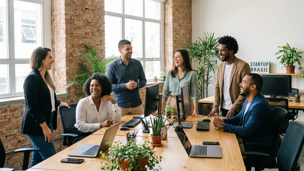 Equipe Captei em escritório
